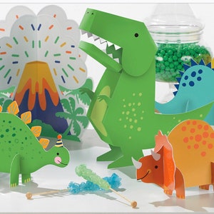 Dino-Mite Table Decorating Kit, Dinosaur Centerpiece 5 Piece Set, Dinosaur Birthday