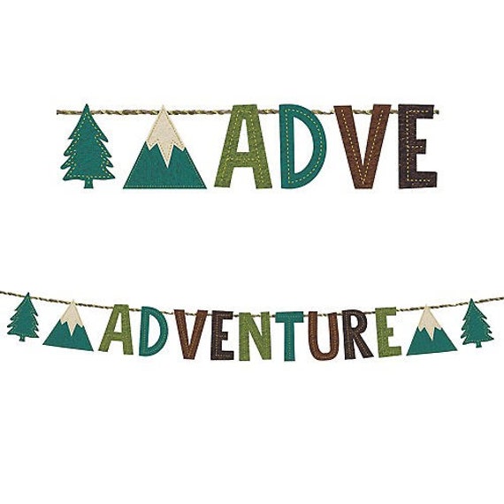 Adventure Wilderness Felt Letter Banner Over 5.5 Feet Long - Etsy
