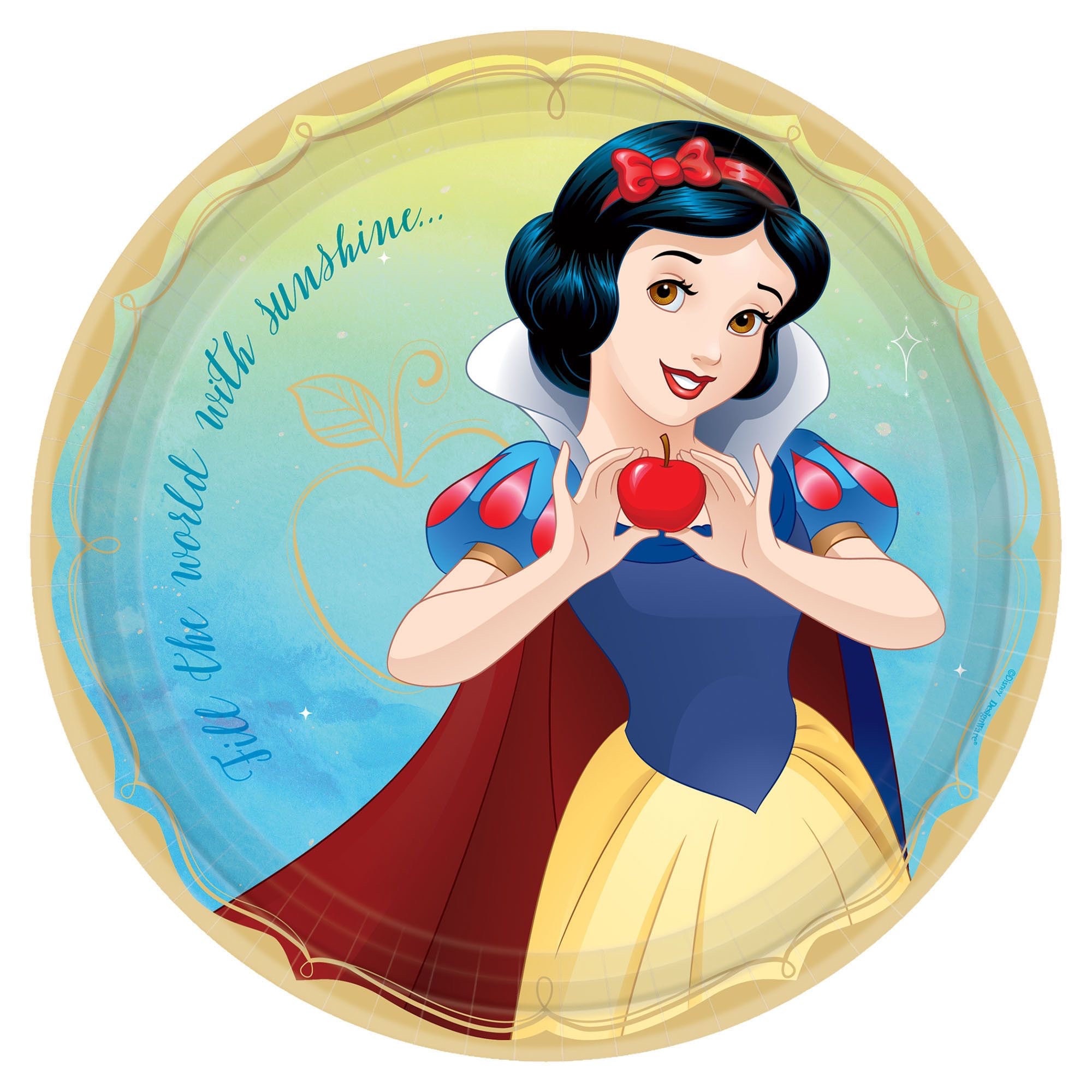 Snow White Dinner Plates Set of 8 Paper Plates Snow White Party Princess Party