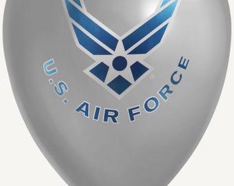 U.S. Air Force Latex Balloons, Set of 10, Military Party, Military Retirement, Air Force Theme Birthday Party
