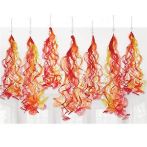 Fire Swirl Decorations, 20ct - First Responders, First Responder Birthday