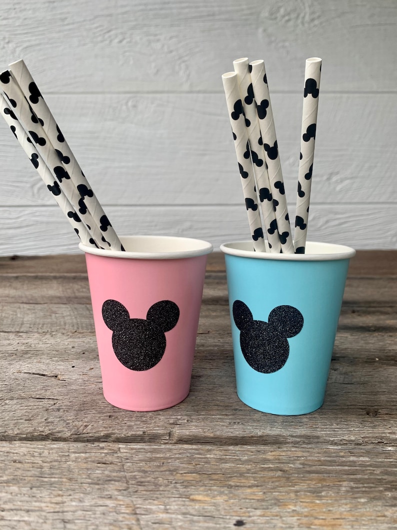 Mickey Mouse Inspired Straws Available in sets of 12 or 25 Etsy