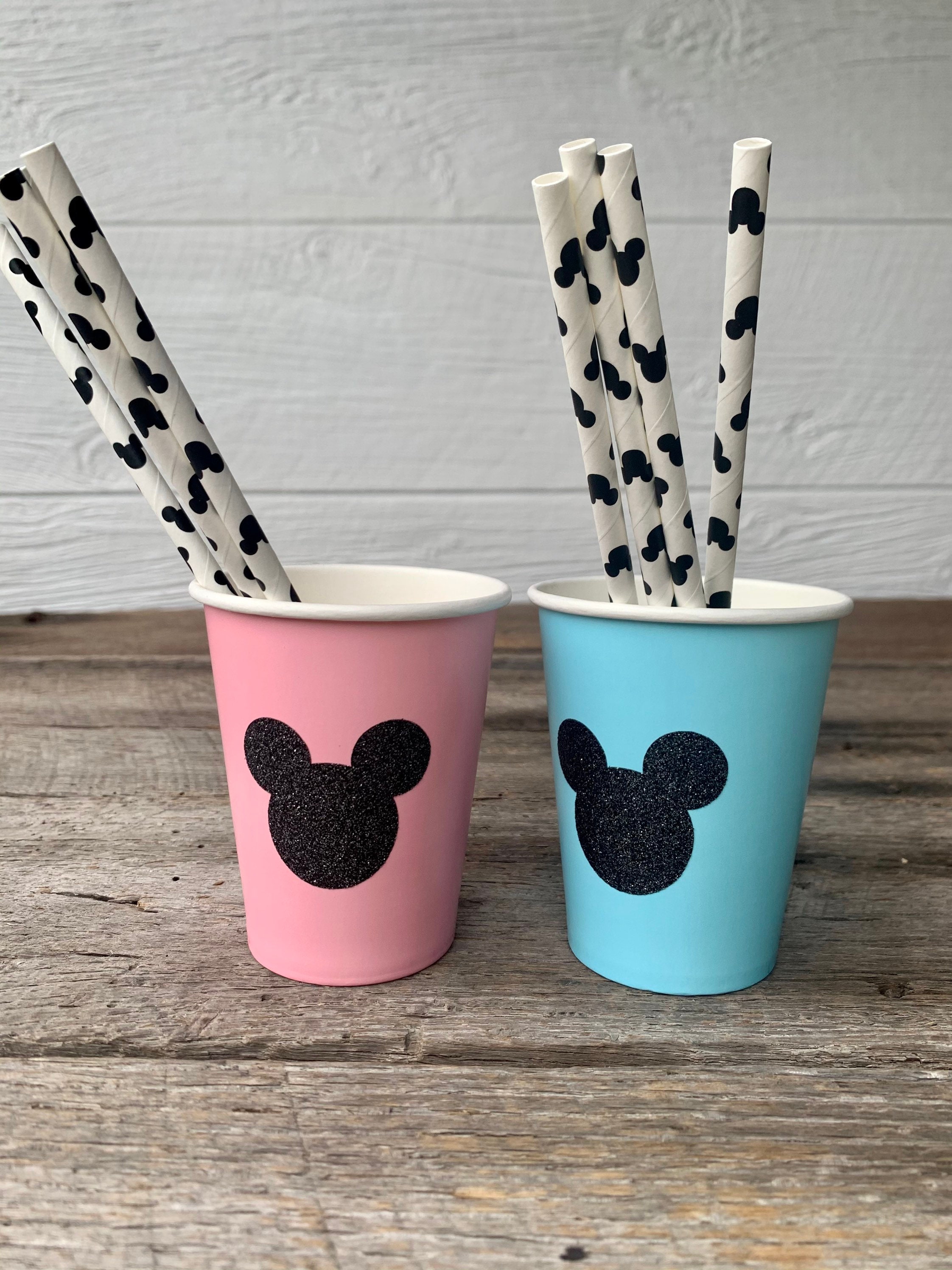 Mickey Mouse Inspired Straws Available in Sets of 12 or 25 Etsy