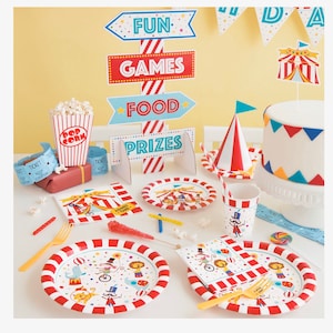 Circus Carnival Party Hats, Set of 8, Circus Themed Birthday image 3