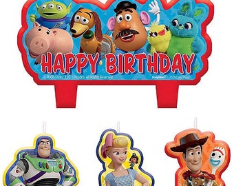 Toy Story 4 Candles 4ct Wax Candles, Toy Story Birthday Party