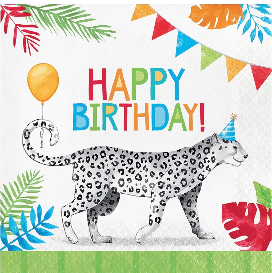 Party Animals Happy Birthday Napkins 16 ct 65 Safari Birthday Party