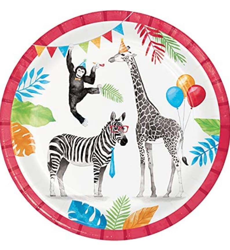 Party Animals 9 Paper Plates 8 ct Party Animal Birthday Safari Birthday