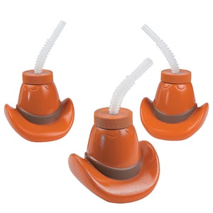 Cowboy Hat Plastic Shaped 15 oz Cups, Sold Individually , Cowboy Cowgirl Party