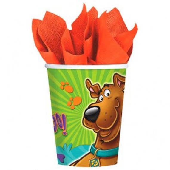 Scoobydoo 9 Oz Cups Set of 8 Scooby Doo Birthday Party Etsy