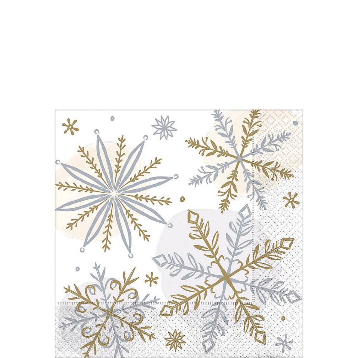 Snowflake Beverage Napkins Set of 16 Winter Wonderland Etsy