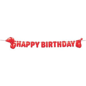 Party Balloon Animal Happy Birthday Banner, 71” x 7.25”, 1 Per Package,