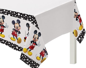 Mickey Mouse TableCover, 54” x 96”, Mickey Mouse Birthday, Mickey Mouse  Baby Shower