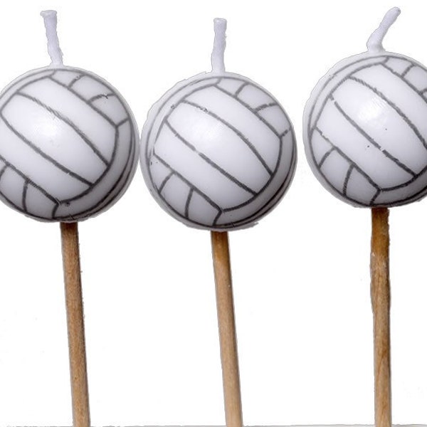 Volleyball Party Candles 5 Per Pack, Volleyball Party, Volleyball Birthday, Volleyball Theme