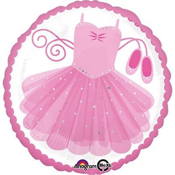 Ballerina TUTU 17" Foil Balloon, Ballerina Party, Ballerina Decor, Dance Party Balloon