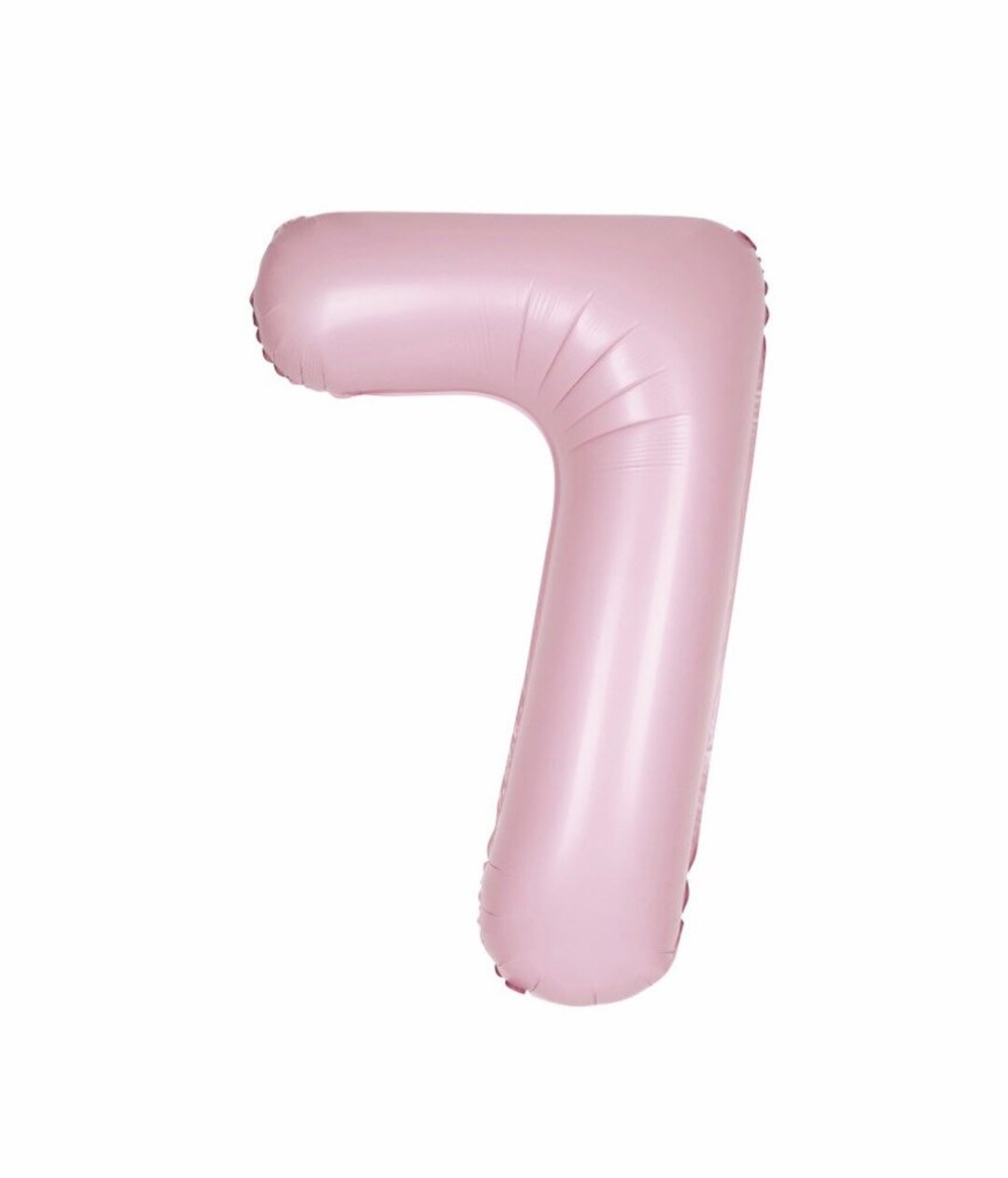 Pastel Matte Pink Number 7 Shaped Foil Balloon 34", Packaged - Etsy