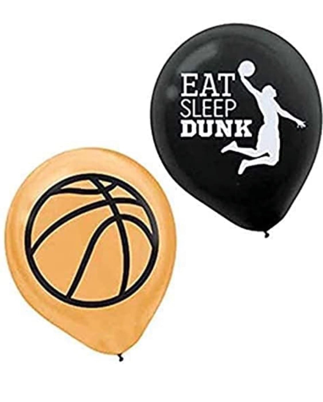 Basketball Latex Balloons Basketball Party Balloons 6 Count 12 Balloons