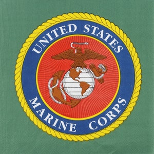 US Marines Luncheon Napkins,  Set of 16, Marines Party, Marines Retirement, Marines Theme Birthday Party