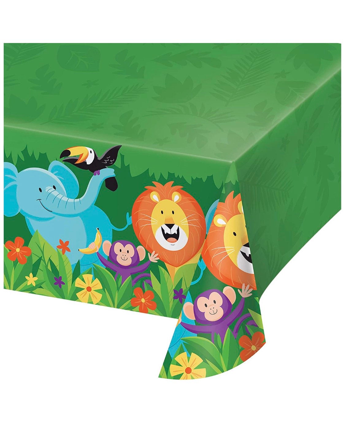 CLOSEOUT 50 OFF Jungle Safari Plastic Tablecloth 1 Per Package 54x102 Jungle Party