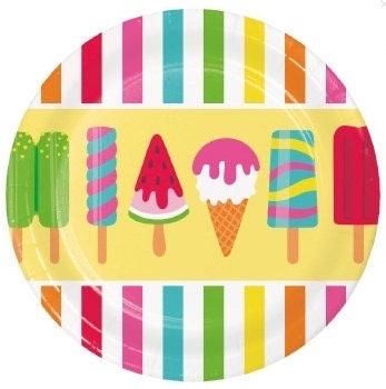 Sweet Summer Dessert Plates 7 8 Count Summer Time Ice Cream Party