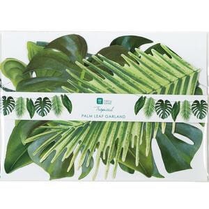 Tropical Palm Party Garland, Measures 5 Feet long, Beach Party, Outdoor Party, Pool Party, Monstera Party Decor