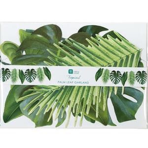 Tropical Palm Party Garland, Measures 5 Feet long, Beach Party, Outdoor Party, Pool Party, Monstera Party Decor