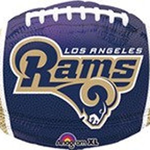 Los Angeles Rams Football Balloon, 18&quot; Foil Balloon, Football Party, Football Themed Party, Sports Party
