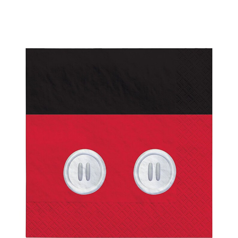 Mickey Mouse Luncheon Napkins Set of 16 Mickey Mouse Birthday Mickey Mouse Baby Shower