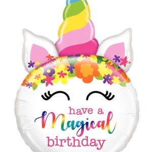 CLOSEOUT!! 50% OFF Jumbo 33&quot; Unicorn Head Balloon, Unicorn Birthday, Unicorn Baby Shower, Unicorn Magical Birthday Balloon