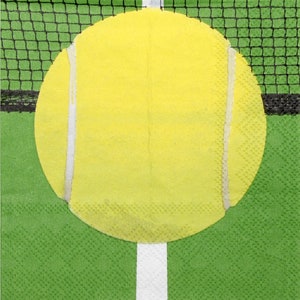 Tennis Beverage Napkins 16 count, Tennis Party, Tennis Birthday, Tennis Napkins 5”