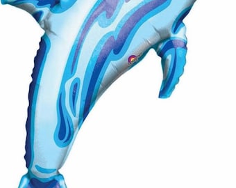 Jumbo 37" Dolphin Balloon, Super Shape Foil Balloon, Ocean Party, Dolphin Party