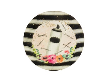 Salon Style 7” Dessert Plates, Set of 8, Great for Makeover Party, Kid’s Birthday, Cosmetology School