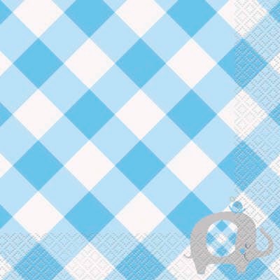 CLOSEOUT 50 OFF Blue Floral Elephant Luncheon Napkins Set of 16 Elephant Themed Party Elephant Baby Shower