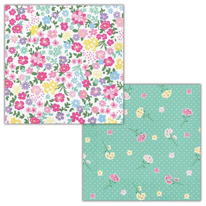 Floral Tea Party Luncheon Napkins 65 Set of 16 Afternoon Tea Floral Tea Theme