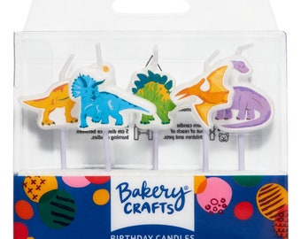 Dinosaur Birthday Candles, Set of 6, Dinosaur Party