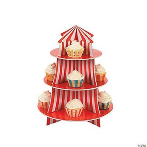 Circus Carnival Treat Stand, Carnival Birthday Party, Circus Cupcake Stand