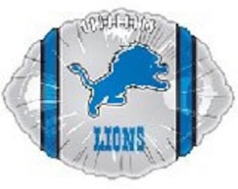 Detroit Lions Football Balloon, 18" Foil Balloon, Football Party, Football Themed Party, Sports Party