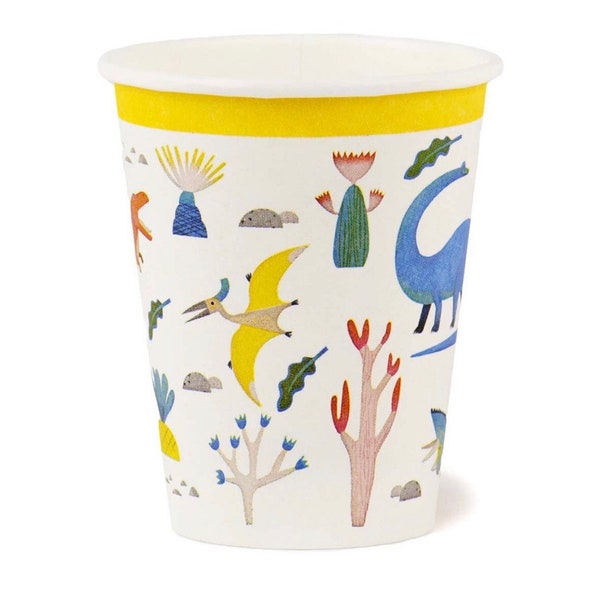 Dinosaur Party 9 oz. Party Cups, Set of 8, Dinosaur Birthday, Dino Cup