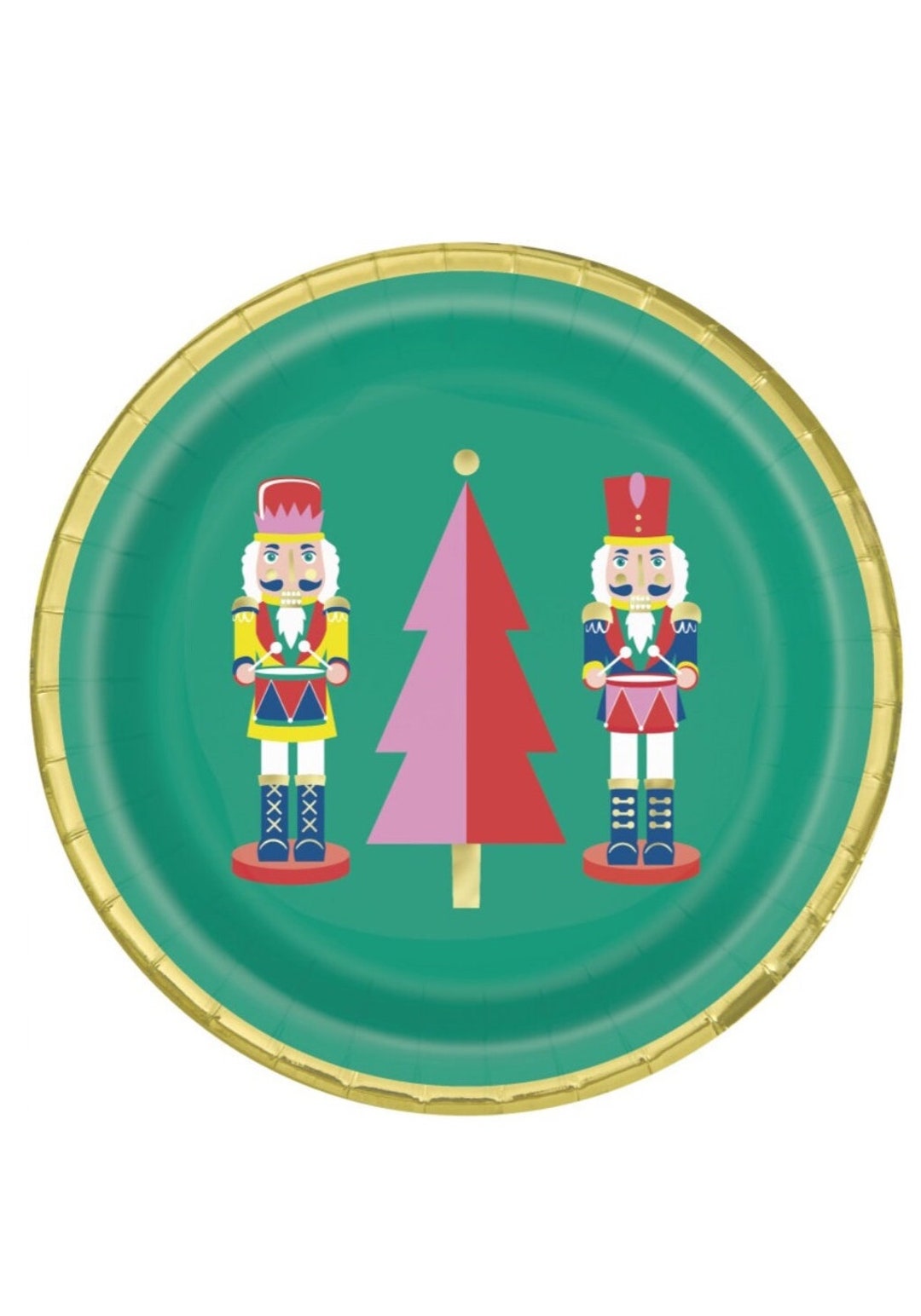 Nutcracker 7 Paper Dessert Plates Vibrant Christmas Plates Etsy