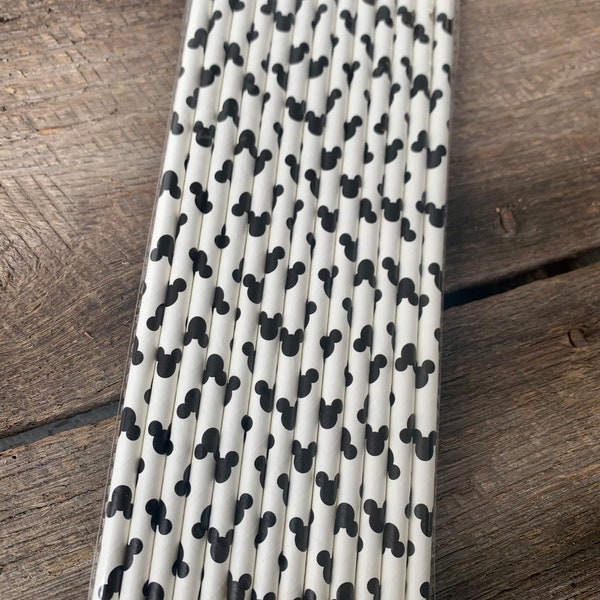 Mickey Mouse Straws Etsy