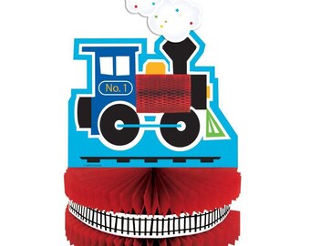 All Aboard Railroad Table Center Piece, Train Decoration