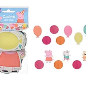 Assorted Peppa Pig Large Confetti, MulticolorDecoration 48 Pcs. Peppa Pig Birthday
