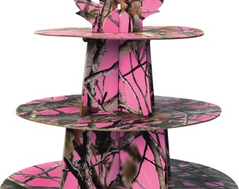 Pink Camo Cupcake Stand, Retirement Party, Deer Birthday, Hunting Party