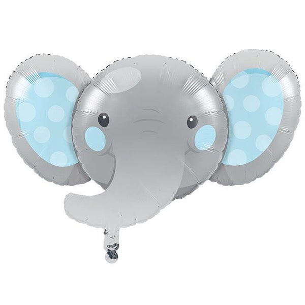 Elephant Blue Balloon, 21” x 35”, Elephant Themed Party, Elephant Baby Shower