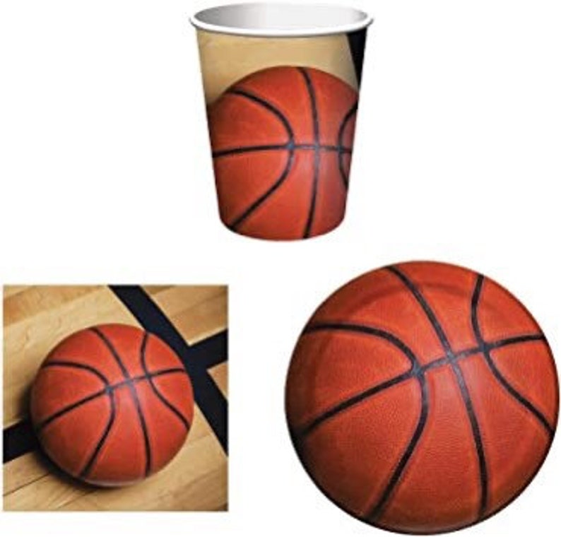 Sports Fanatic Basketball Dessert Plates Set of 8 Basketball Etsy
