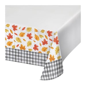 Falling Leaves Tablecover, 54” x 102”, Fall Party, Thanksgiving Table