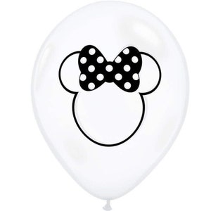 Minnie Mouse 11&quot; Latex Balloons, Set of 5, Minnie Mouse Birthday, Minnie Mouse Baby Shower