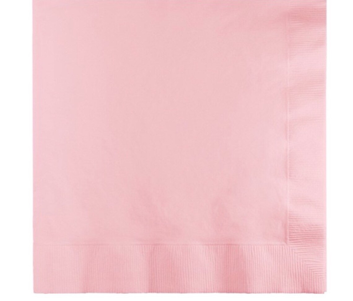 Pastel Pink Party Napkins Baby Pink Napkins set of 50 Etsy