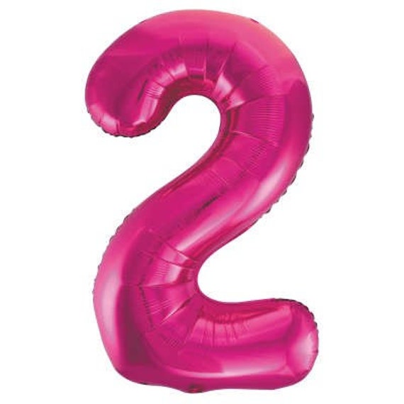Number 2 sales balloon pink