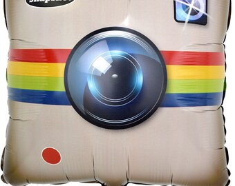 CLOSEOUT!! 50% OFF Snap Shot Social Media Square 18&quot; Mylar Balloon, Instagram
