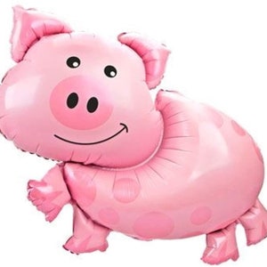 Jumbo 35” Pig Balloon, Farm Birthday,  Pig Themed Occasion Balloon, Farm Party